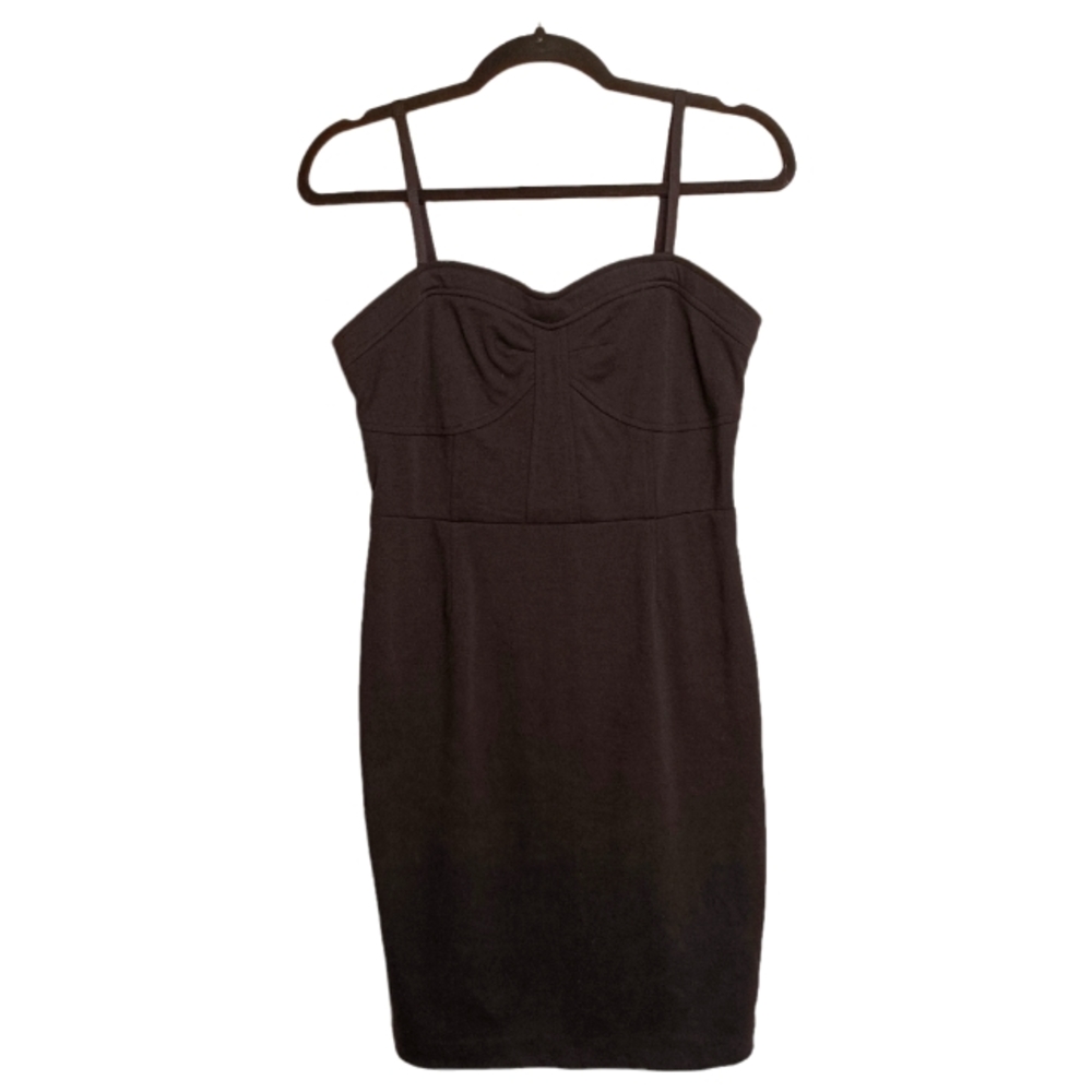 SOFIA VERGARA Black Sleeveless Bodycon Stretchy Mini Dress Medium NWT